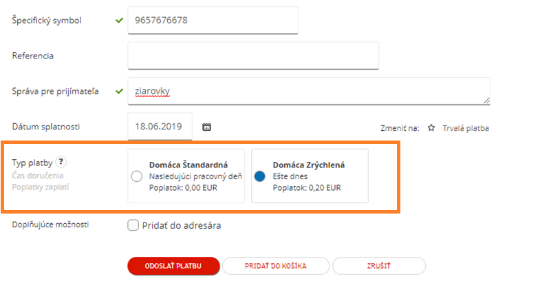 Platbu do zahraničia začíname vypĺňať od BIC kódu banky prijímateľa. Ak ho neviete, môžete BIC kód vyhľadať podľa krajiny, banky po kliknutí na „Nepoznáte BIC/SWIFT banky prijímateľa?“ Zobrazí sa filter pomocou ktorého vyhľadáte banku prijímateľa.