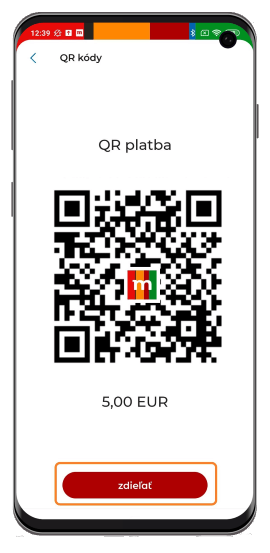 Vytvorenie QR kódu - krok 3