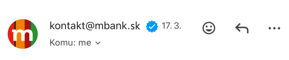 Ako sa overený odosielateľ zobrazí vo vašej mailovej schránke?